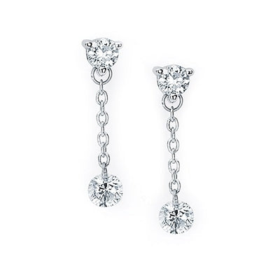 925 Sterling Silver Cubic Zirconia Earrings For Women And Girls|with Authenticity Certificate, 925 Stamp