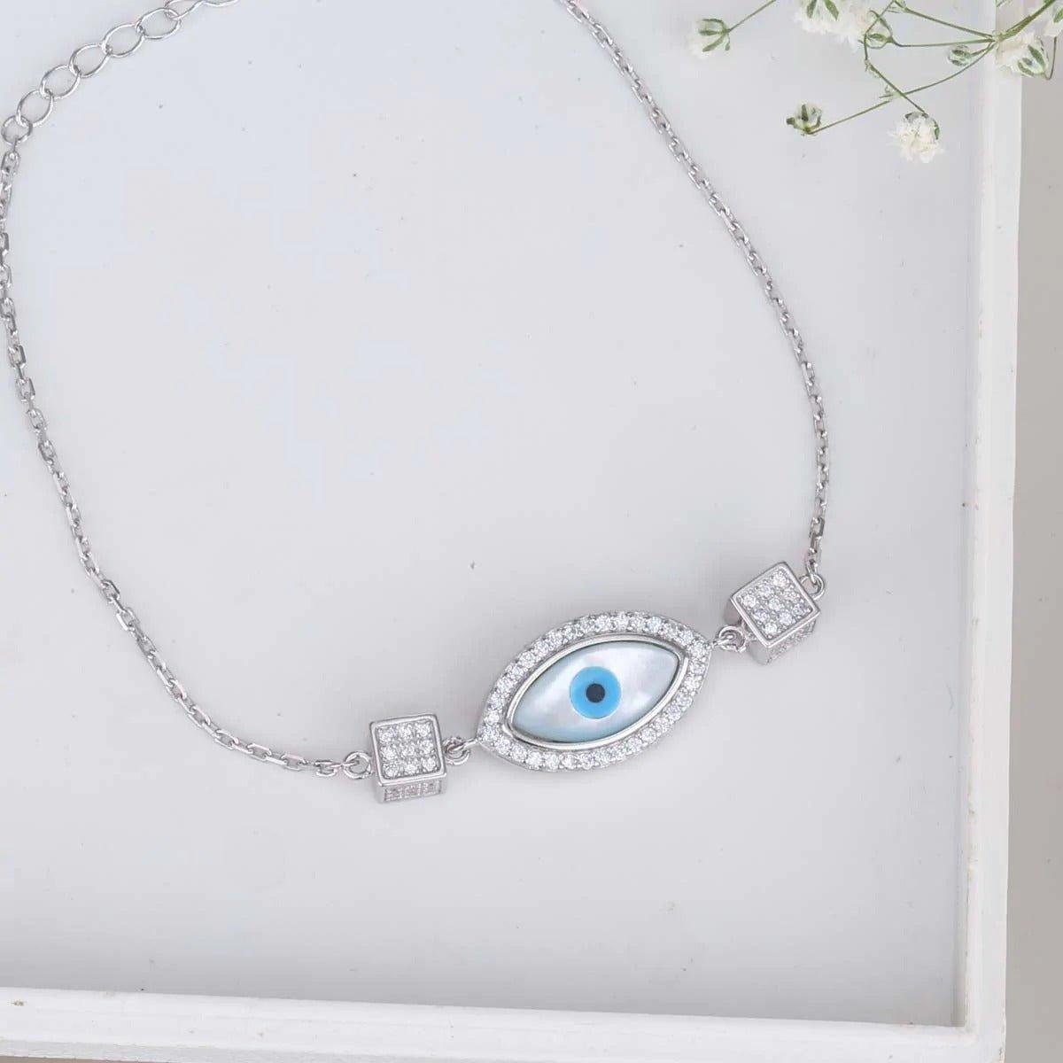 Wholesaler of Sterling silver evil eye chain pendant light weight | Jewelxy  - 200879