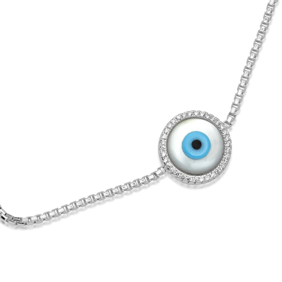 Buy Silver Round Evil Eye Bracelet at Silver Box Original online store. - Silverboxoriginal